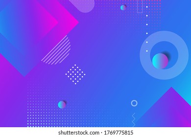 Blue liquid color background. Dynamic textured geometric element design with dots decoration. Modern gradient light vector illustration.