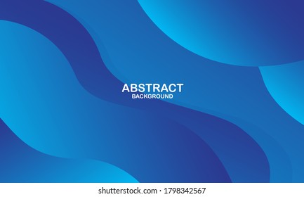 Fondo de color azul líquido. Composición dinámica de formas. Vector Eps10