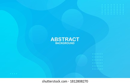 Blue liquid color background. Dynamic shapes composition. Eps10 vector