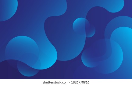 Blue liquid color background. Dynamic shapes composition. Eps10 vector
