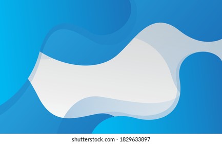Blue liquid color background. Dynamic shapes composition. Eps10 vector