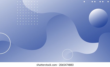 Blue liquid color background.  Fluid shapes composition with dots decoration. Modern gradient light vector illustration