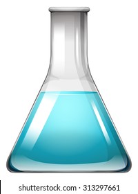 Blaue Flüssigkeit auf Containergrafik