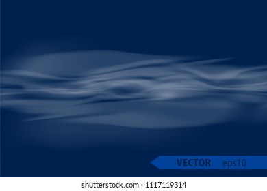 Blue liquid dynamic abstract background. Vector dark light backdrop design illustration. Wave colored flowing poster.