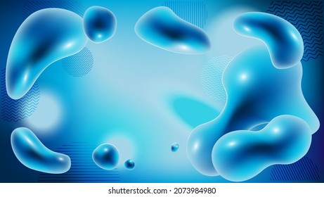 Blue liquid effects background. Liquid effects are everywhere. Abstract design template for brochures, flyers, magazine, business card, branding, banners, headers, covers, notebooks background vector