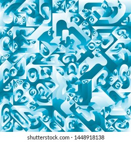 Blue Liquid Geometric Background Design, Fluid Gradient Geometric Backdrop Shapes Art Composition, Futuristic Minimal Design Poster, Abstract Fest Creative Template