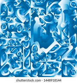 Diseño de fondo geométrico del líquido azul, formas de fondo geométrico del degradado del fluido, composición artística, afiche de diseño minimo futurista, plantilla creativa del festival abstracto