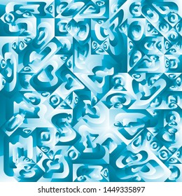 Diseño de fondo geométrico del líquido azul, formas de fondo geométrico del gradiente fluido, composición artística, afiche de diseño minimo futurista, plantilla creativa del festival abstracto