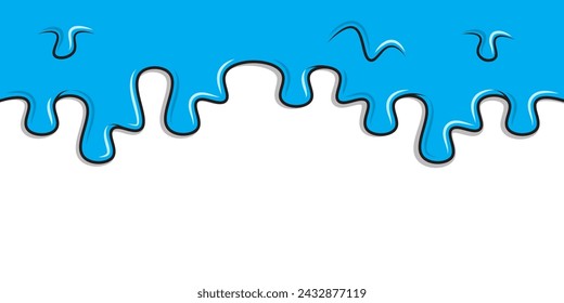 blue liquid melt striped background design. vector illustration