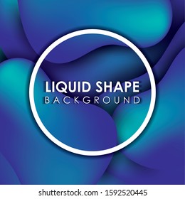 Blue liquid shape design, Fluid background abstract modern color template and geometric theme Vector illustration