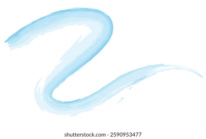 Blue liquid vecctor, paintbrush, watercolor brush stroke vector pattern