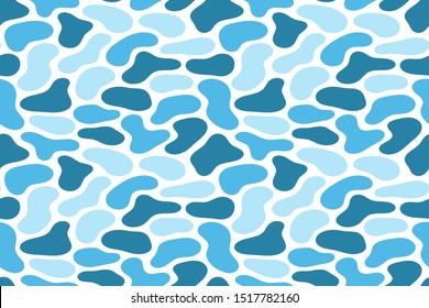 Blue liquid vector seamless pattern.