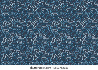 Blue liquid vector seamless pattern.