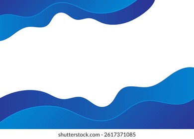 Blue Liquid Wave Background. Banner. Vector Illustration. Abstract Business Wallpaper