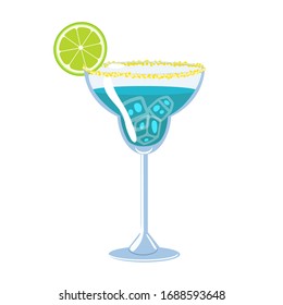 Blue liquor isolate on a white background. Vector graphics.