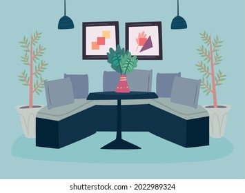 blue livingroom home place scene