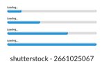 
Blue loading, progress bar set.