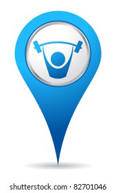 blue location gym icon