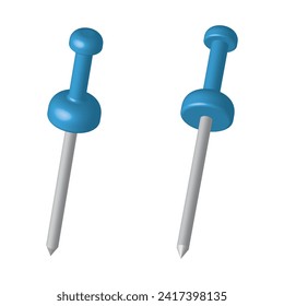 blue location pin, map pin, vector illustration 