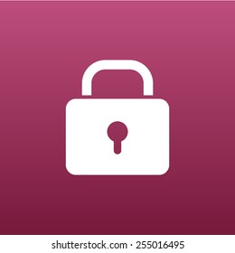 Blue lock icon with protection key password blocked privacy