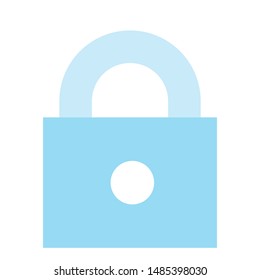blue lock icon vector for business and apps