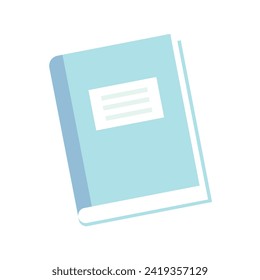 Blue Log Book Icon Vector Illustration