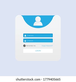 Blue Login User Interface Design