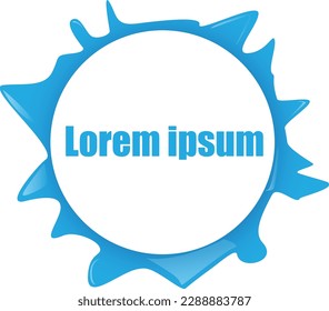 blue logo around to  circle  look like water