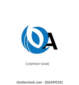 blue A logo circle art 