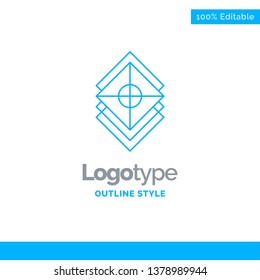 Blue Logo design for Arrange, design, layers, stack, layer. Business Concept Brand Name Design and Place for Tagline. Creative Company Logo Template. Blue and Gray Color logo design 100% Editable Temp