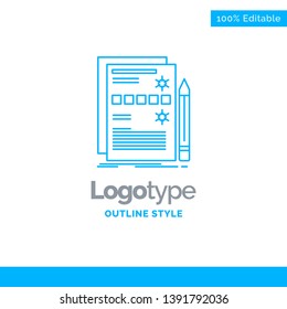 Blue Logo design for Component, data, design, hardware, system. Business Concept Brand Name Design and Place for Tagline. Creative Company Logo Template. Blue and Gray Color logo design 100% Editable 
