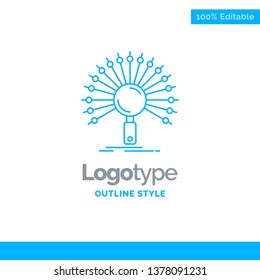 Blue Logo design for Data, information, informational, network, retrieval. Business Concept Brand Name Design and Place for Tagline. Creative Company Logo Template. Blue and Gray Color logo design 100