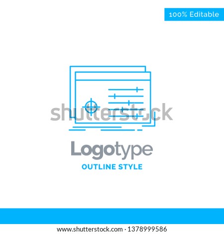 Blue Logo design for File, object, processing, settings, software. Business Concept Brand Name Design and Place for Tagline. Creative Company Logo Template. Blue and Gray Color logo design 100% Editab