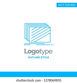 Blue Logo design for Design, layer, layout, texture, textures. Business Concept Brand Name Design and Place for Tagline. Creative Company Logo Template. Blue and Gray Color logo design 100% Editable T
