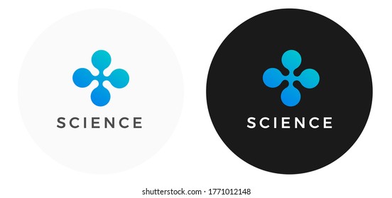 Blue logo design template for science and technology company - futuristic abstract dot logo in rhombus shape - vector business tech logo design 