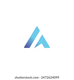 A blue logo icon technology design