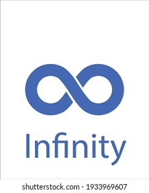 a blue logo of Infinity