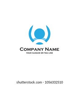 blue logo vector