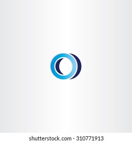 blue logotype sign letter o logo emblem