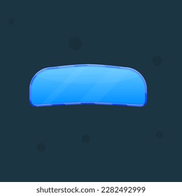 Botón Marino De Convexo Azul Largo Para Juegos UI O Sitios Web Su Diseño De Vector Colorido De Caricatura De La Empresa