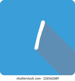 Blue Long Shadow Icon of the Letter I