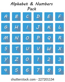 Blue Long Shadow Icon Pack