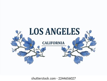 blue los angeles vector design