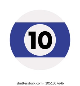Blue lottery billiard ball icon