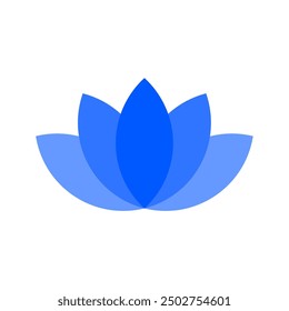 Blue lotus vector can be used as background, ornament, or logo.