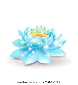 Blue lotus vector illustration