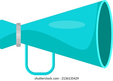 Blue loudspeaker, illustration, vector on a white background.