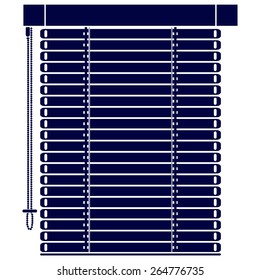 blue Louvers sign icon. Window blinds or jalousie symbol.