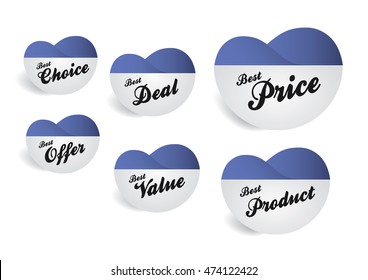 Blue Love Bubble Tags  Product Promotion