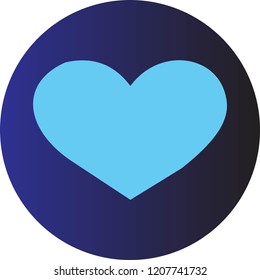 Blue Love Hearth icon.Vector
